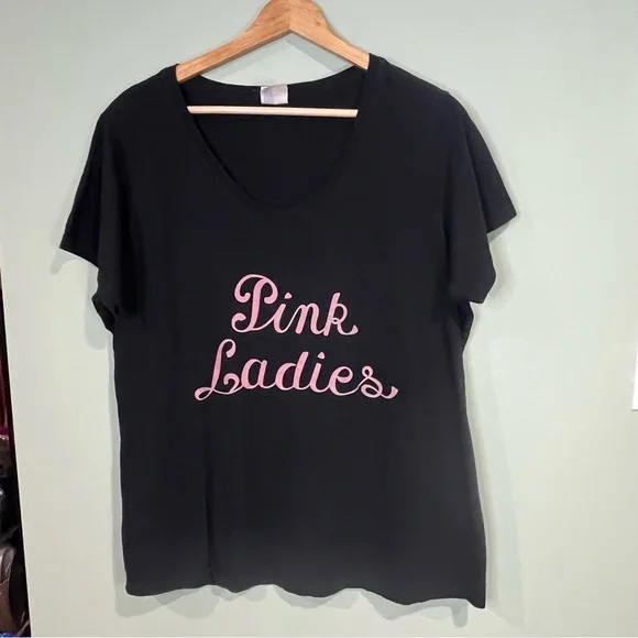 6/$25 Black 'Pink Ladies' Short Sleeve Tee - Picture 2 of 6